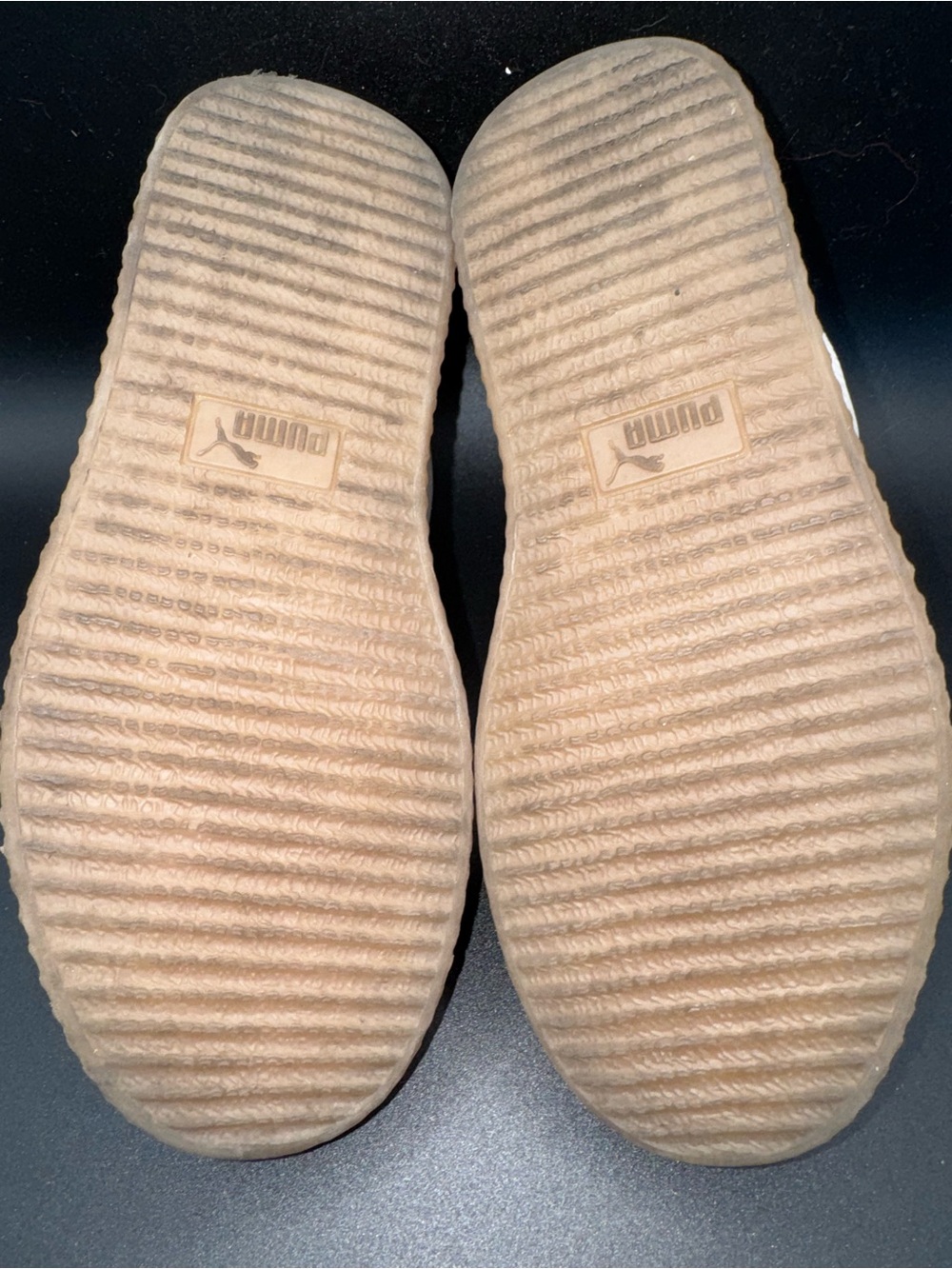 Puma Fenty Rihanna Creeper Platform Sneakers Cream White Gum Sole luxe women 6.5 - Picture 13 of 17